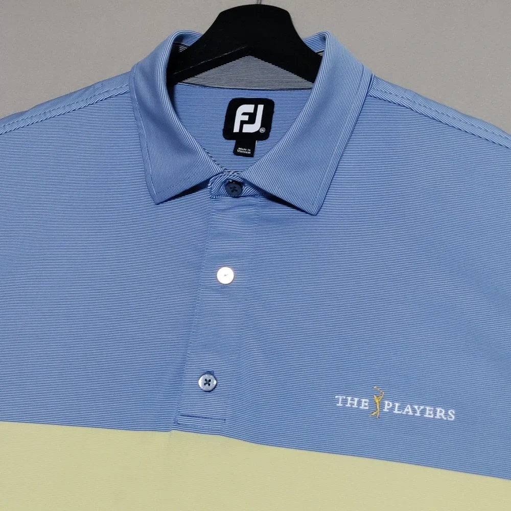 Footjoy Golf Polo The Players Men's XXL Striped Colorblock Performance Stretch - Picture 6 of 16